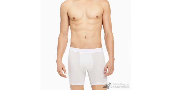 Quần lót nam Calvin Klein NB1308 CK Black Pima Cotton Boxer Brief White